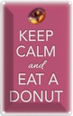 Blechschild 30x20 cm Keep Calm and eat a donut Yoga