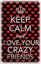 Blechschild 30x20 cm Keep Calm and love crazy friends Yoga