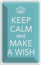Blechschild 30x20 cm Keep Calm and make a wish Yoga