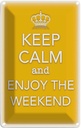 Blechschild 30x20 cm Keep Calm and enjoy the weekend Yoga