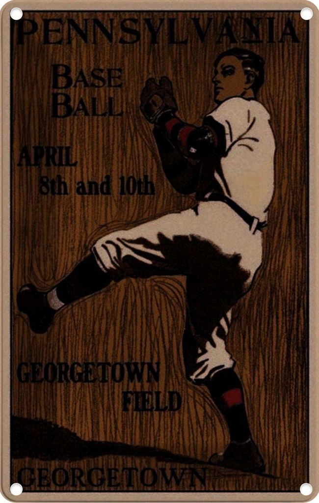 [LA-113897-2030] Blechschild 30x20 cm Pennsylvania Baseball April 8th Amerika USA