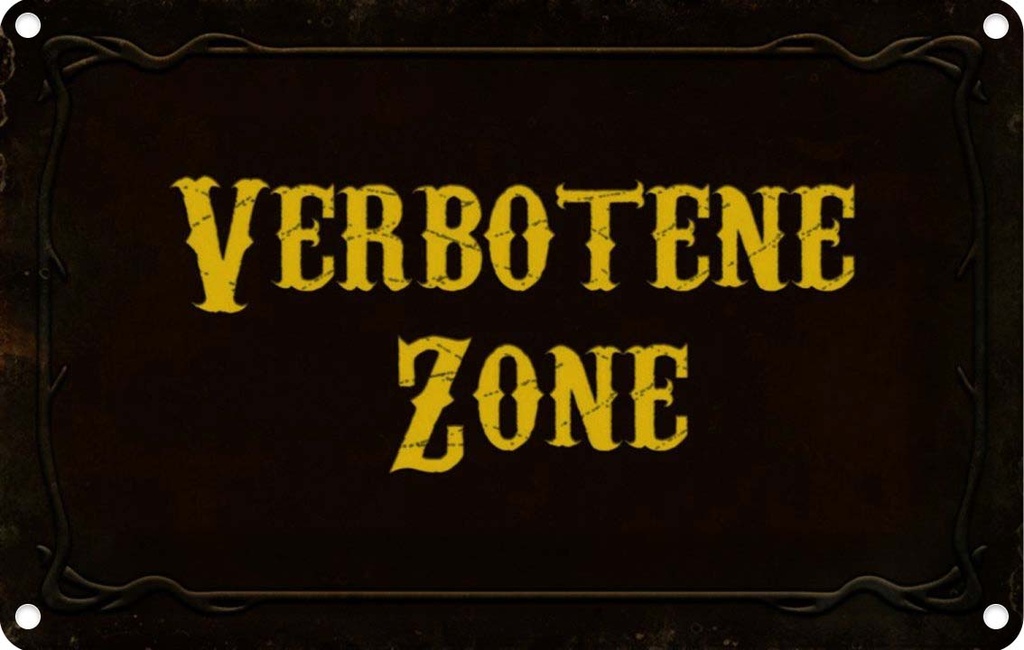 [LA-113960-2030] Blechschild 20x30 cm verbotene Zone Warnschild Hinweisschild Sicherheit Vorsicht