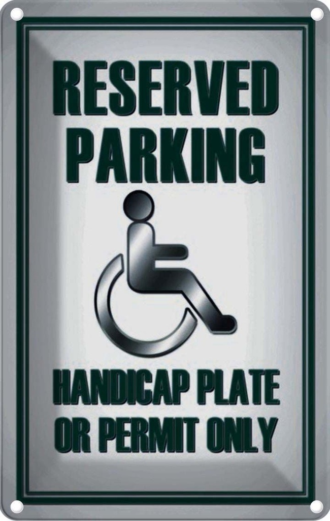 [LA-114086-2030] Blechschild 30x20 cm Parking handicap plate or Parkplatzschild