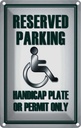 Blechschild 30x20 cm Parking handicap plate or Parkplatzschild