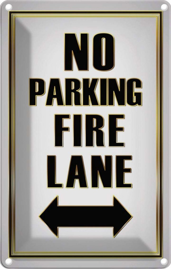 [LA-114087-2030] Blechschild 30x20 cm No Parking fire lane left right Parkplatzschild