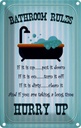 Blechschild 30x20 cm Bathroom Rules if it is up put