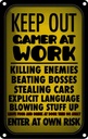 Blechschild 30x20 cm Keep out gamer at work enter Calm Yoga