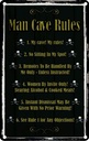 Blechschild 30x20 cm Man cave Rules no sitting Spot Dekoration
