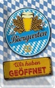 Blechschild 30x20 cm Bayern Biergarten wir haben geöffnet Bar Club Alkohol