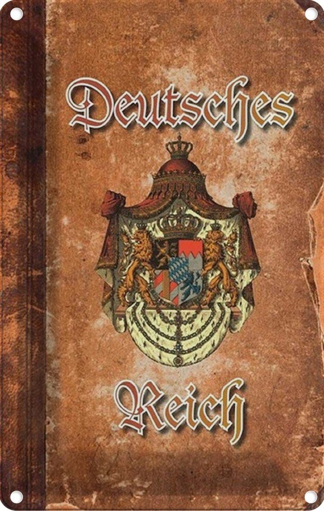 [LA-114190-2030] Blechschild 30x20 cm Deutsches Reich Wappen Flagge Abenteuer Reisen Urlaub Fahne