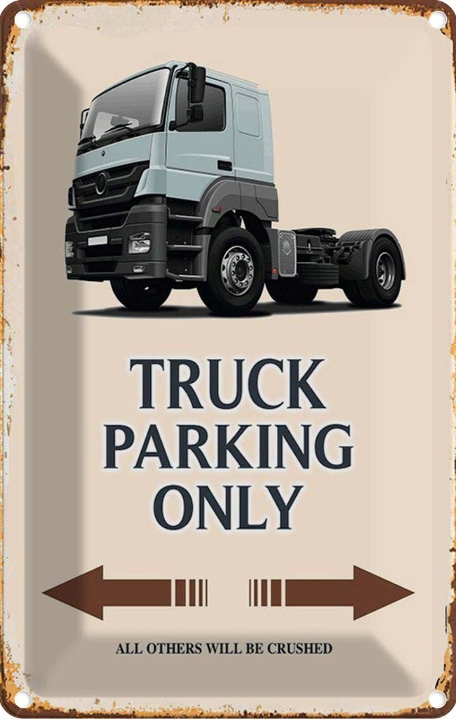[LA-114220-2030] Blechschild 30x20 cm Truck Parking only all others Parkplatzschild