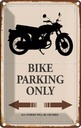 Blechschild 30x20 cm Bike parking only Motorrad Parkplatzschild
