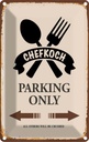 Blechschild 30x20 cm Chefkoch parking only Warnschild Hinweisschild Sicherheit Vorsicht