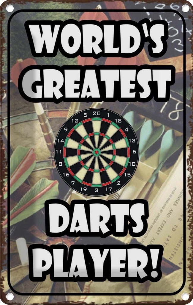 [LA-114494-2030] Blechschild 30x20 cm World´s greatest Darts Player Sport Hobby