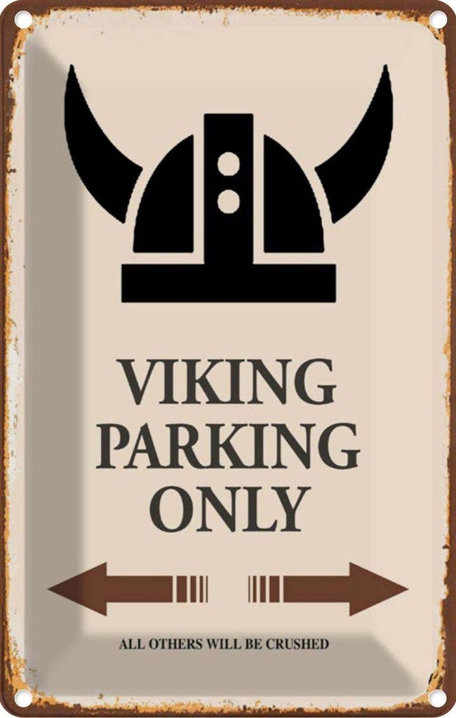 [LA-114515-2030] Blechschild 30x20 cm Viking Parking only all others Parkplatzschild
