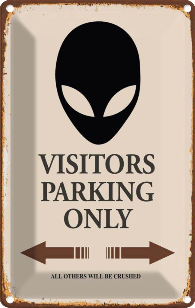 [LA-114519-2030] Blechschild 30x20 cm Visitors Parking only all others Parkplatzschild