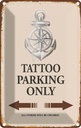 Blechschild 30x20 cm Tattoo Parking only all others Parkplatzschild