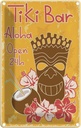 Blechschild 30x20 cm Alkohol Tiki Bar Aloha Hawaii Essen Trinken Club