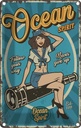 Blechschild 30x20 cm Pinup Ocean spirit Seefahrt Ozean Pin Up