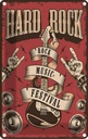 Blechschild 30x20 cm hard Rock Music festival Geburtstag Feiern Party