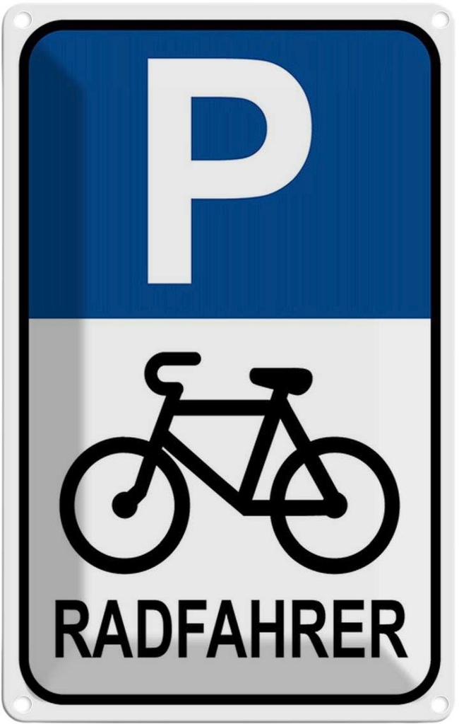 [LA-114904-2030] Blechschild 30x20 cm Parkplatz Radfahrer Parkplatzschild