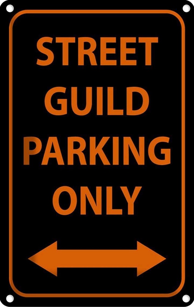 [LA-115201-2030] Blechschild 30x20 cm street gilde parking only Parkplatzschild