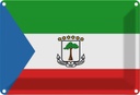 Blechschild 20x30 cm Äquatorialguineas Flagge Fahne Wappen