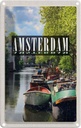 Blechschild 30x20 cm Amsterdam Reiseziel Bootsfahrt Bildmotiv Reisemotiv Abenteuer Reisen Urlaub