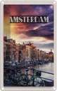 Blechschild 30x20 cm Amsterdam Sonnenuntergang Bildmotiv Reisemotiv Abenteuer Reisen Urlaub