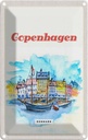 Blechschild 30x20 cm Bild Copenhagen Denmark Boot Bildmotiv Reisemotiv Abenteuer Reisen Urlaub