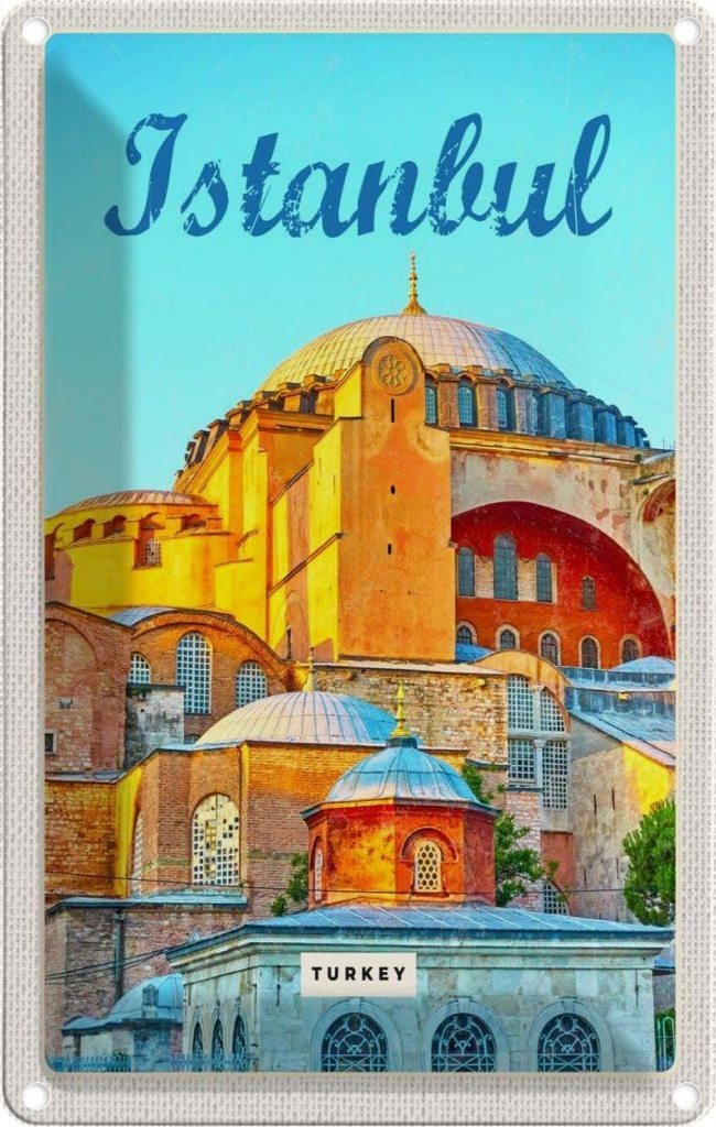 [LA-129815] Blechschild 30x20 cm Istanbul Turkey Bild Urlaub Bildmotiv Reisemotiv Abenteuer Reisen