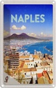 Blechschild 30x20 cm Retro Naples Urlaub Italy Neapel Panorama Meer Bildmotiv Reisemotiv Abenteuer Reisen