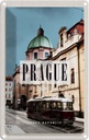 Blechschild 30x20 cm Prague Prag Straßenbahn Tschechien Bildmotiv Reisemotiv Abenteuer Reisen Urlaub