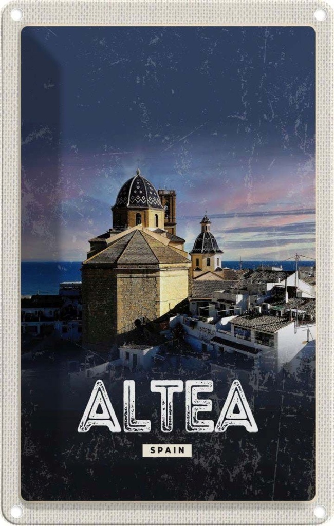 [LA-129877] Blechschild 30x20 cm Retro Altea Spain Spanien Poster Bildmotiv Reisemotiv Abenteuer Reisen Urlaub