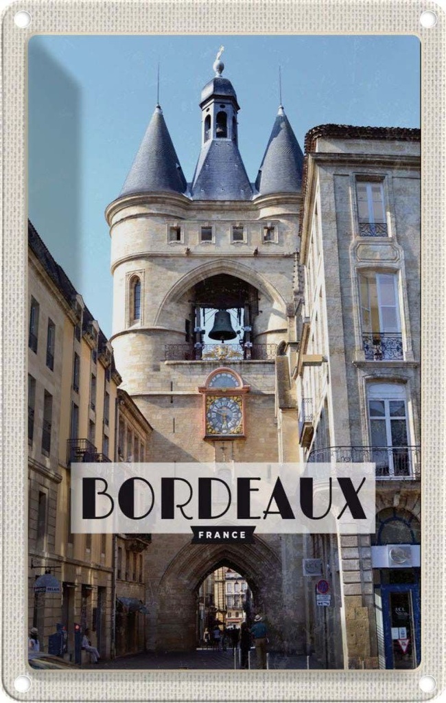 [LA-129891] Blechschild 30x20 cm Bordeaux France Hafenstadt Bildmotiv Reisemotiv Abenteuer Reisen Urlaub