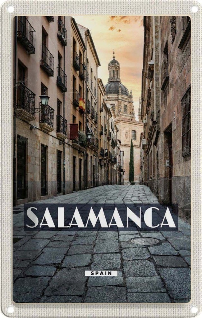 [LA-130073] Blechschild 30x20 cm Salamanca Spain Architektur Tourismus Bildmotiv Reisemotiv Abenteuer Reisen Urlaub Häuser