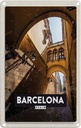 Blechschild 30x20 cm Barcelona Spain Architektur Retro Bildmotiv Reisemotiv Abenteuer Reisen Urlaub Häuser