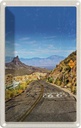 Blechschild 30x20 cm USA Route Urlaub 66 US Straße Gebirge Bildmotiv Reisemotiv Abenteuer Reisen