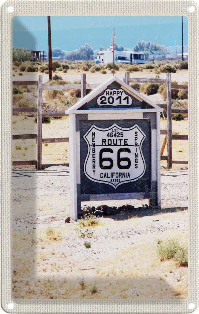 [LA-130818] Blechschild 30x20 cm Amerika USA Urlaub Route 66 California 2011 Bildmotiv Reisemotiv Abenteuer Reisen