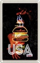 Blechschild 30x20 cm Amerika USA Urlaub American Bürger Gerichte Bildmotiv Reisemotiv Abenteuer Reisen