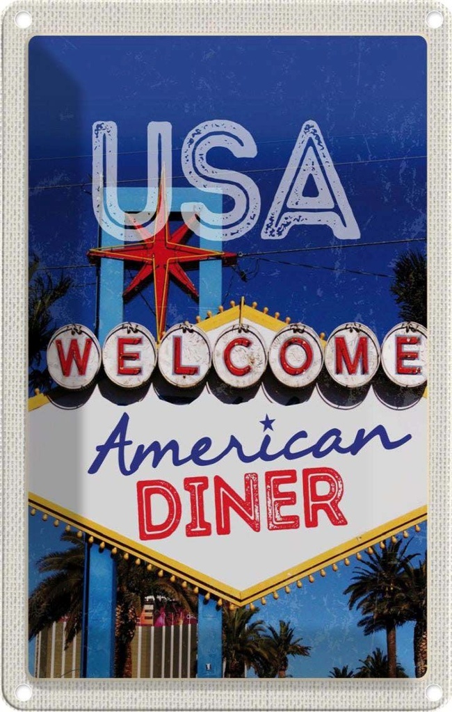 [LA-130921] Blechschild 30x20 cm Amerika Los USA Urlaub Angeles Spielhalle Party Bildmotiv Reisemotiv Abenteuer Reisen