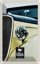 Blechschild 30x20 cm Amerika Oldtimer Urlaub beige Lampe Bildmotiv Reisemotiv Abenteuer Reisen USA