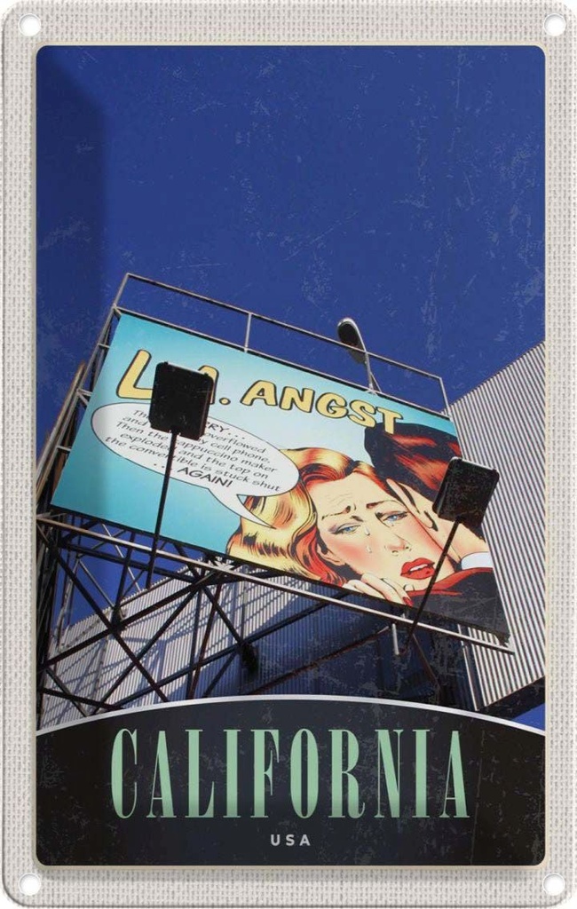 [LA-130990] Blechschild 30x20 cm California Amerika Urlaub USA Schauspieler Bildmotiv Reisemotiv Abenteuer Reisen
