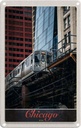 Blechschild 30x20 cm Chicago USA Urlaub Amerika Bahn Hochaus Bildmotiv Reisemotiv Abenteuer Reisen