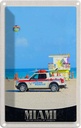 Blechschild 30x20 cm Miami USA Urlaub Amerika Ozeanrettung Wagen Bildmotiv Reisemotiv Abenteuer Reisen