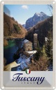 Blechschild 30x20 cm Toskana Italien Architektur Gebirge Bildmotiv Reisemotiv Abenteuer Reisen Urlaub Häuser