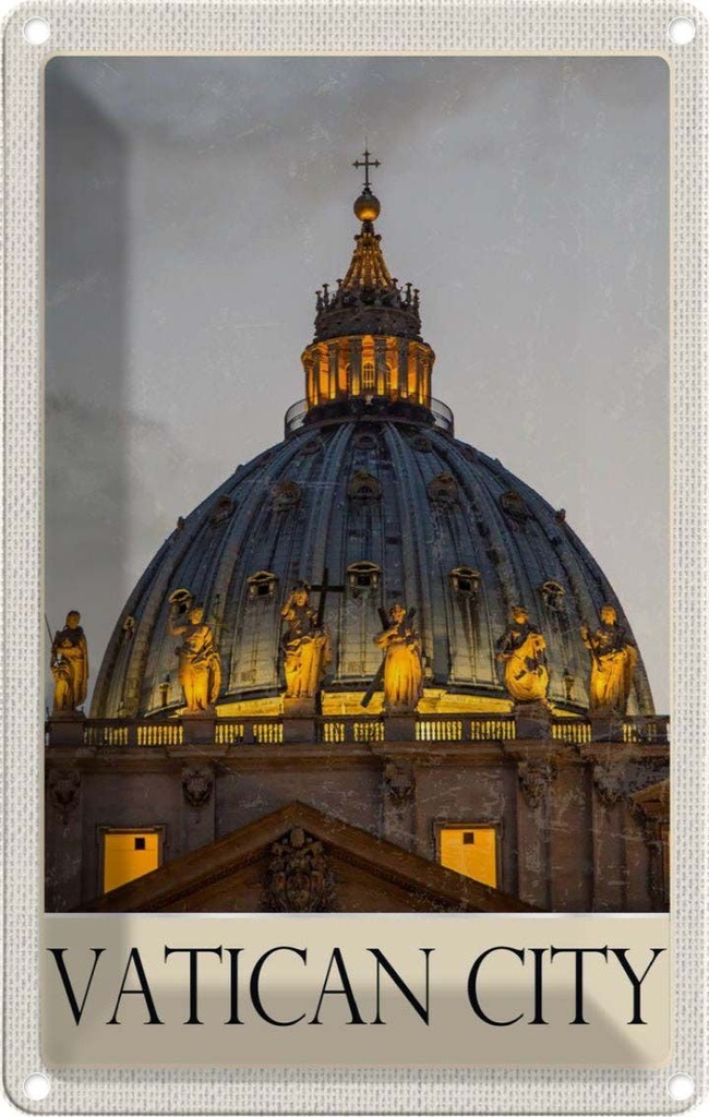 [LA-131761] Blechschild 30x20 cm Vatikan Architektur Kirche Bildmotiv Reisemotiv Abenteuer Reisen Urlaub Häuser