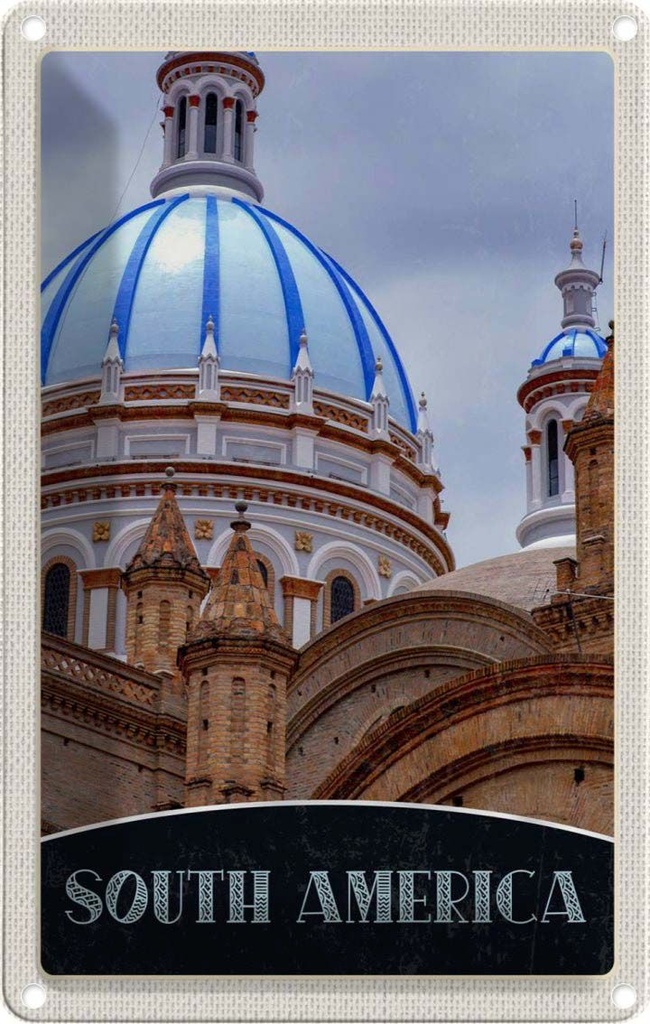 [LA-131774] Blechschild 30x20 cm Süd Amerika Urlaub Architektur Gebäude Bildmotiv Reisemotiv Abenteuer Reisen USA