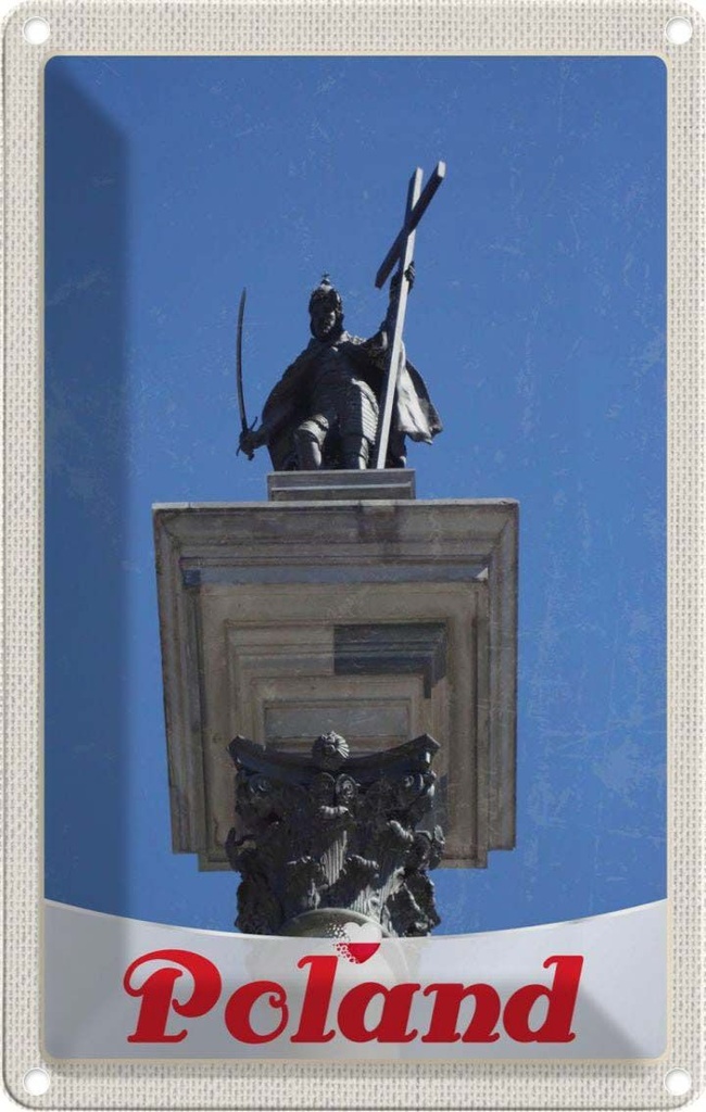 [LA-131794] Blechschild 30x20 cm Polen Europa Architektur Skulptur Bildmotiv Reisemotiv Abenteuer Reisen Urlaub Häuser