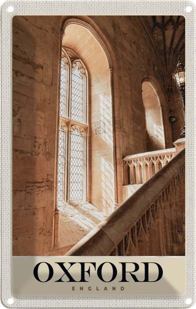 [LA-131810] Blechschild 30x20 cm Oxford England Architektur Europa Bildmotiv Reisemotiv Abenteuer Reisen Urlaub Häuser
